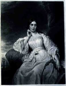 Madame Malibran no Papel de Desdemona, gravada por Charles Turner (1773-1857), c.1830s (gravura) de Henri (after) Decaisne