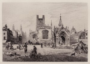 Cambridge: Market Hill (gravura)