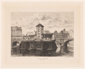 Gezicht op de Pont Notre-Dame A bomba Pont Notre Dame (título no objeto) L