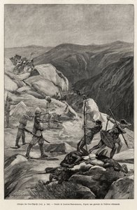 Ataque Oua-Elgedjo. Gravura de Laurent Desrousseaux para ilustrar a história "Au secours d