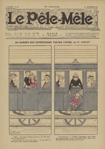 Perigo de expressões prontas. Ilustração para o Pelé-Mele, 1902