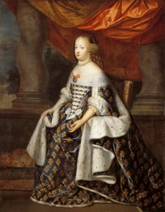 Retrato de Maria Teresa de Espanha 1638-1683 como Rainha da França