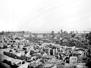 Aldeia em Karnak, Nubia, Egito, 1887