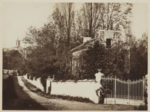 Rua em Louveciennes, c.1869 (impressão albuminada a partir de negativo de vidro) de Henri Bevan