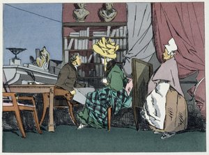 O Sr. Chefe de Divisão dando uma audiência - em "Moral Administrativa" por Henri Monnier de Henri Bonaventure Monnier