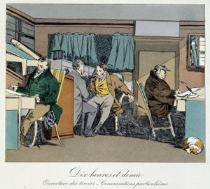 Dez horas e meia: abertura de gavetas e conversas privadas - em "Administrative mores" de Henri Monnier de Henri Bonaventure Monnier