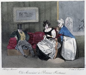 Un Monsieur à bonne fortunes - in "Esquisses parisiennes" de Henri Monnier, ed. Delpech, Paris de Henri Bonaventure Monnier