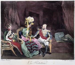 Um protetor - em "Esquisses parisiennes" de Henri Monnier, ed. Delpech, Paris de Henri Bonaventure Monnier