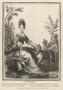 Primavera
Le Printemps (título sobre o objecto)
Personificações das quatro estações (título da série) de Henri Bonnart (possibly)