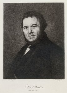 Retrato de Marie-Henri Beyle, este Stendhal 1783-1842 em 1840 . de Henri Bérengier