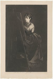 Retrato de Eva Gonzalès em frente a um cavalete