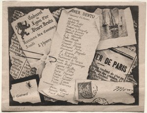 Convite para o jantar, c. 1882 de Henri Charles Guérard