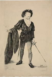 Faure no papel de Hamlet de Henri Charles Guérard
