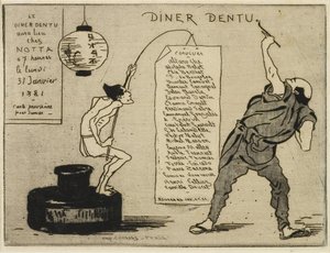 Japonês em um tinteiro, 1881 (gravura, ponto de secagem)