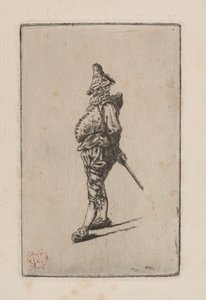 Punchinello, depois de Meisonier de Henri Charles Guérard