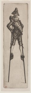 Punchinello on Stilts, c. 1888 de Henri Charles Guérard