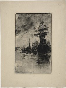 Veleiros na água de Henri Charles Guérard