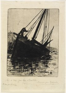 Encalhado, c.1888 de Henri Charles Guérard