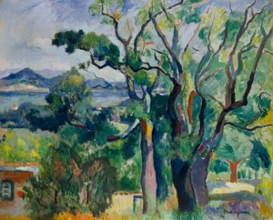 A baía de Saint-Tropez de Henri Charles Manguin