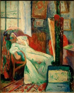 O Descanso do Modelo (Jeanne) de Henri Charles Manguin