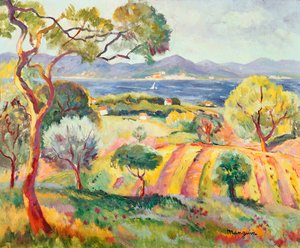 O Golfo de St. Tropez, c.1918 (óleo sobre tela) de Henri Charles Manguin