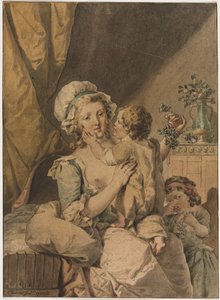 Mãe com dois filhos de Henri Chevaux