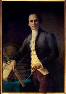 Retrato do astrónomo Jean Baptiste (Jean-Baptiste) Joseph Delambre (1749-1822) - Pintura de Henri Coroenne (1822-1909) - Paris, Musee De l