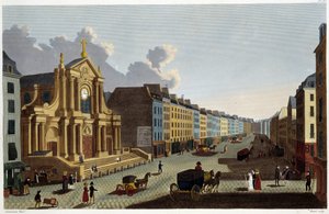 Eglise Saint-Roch, cerca de 1820 - em "Vues de Paris" de Courvoisier