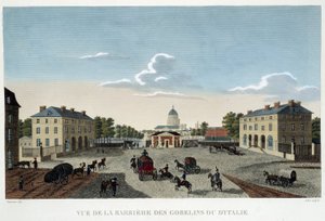A barreira dos Gobelins ou da Itália, cerca de 1820 - em "Vues de Paris" de Courvoisier de Henri Courvoisier-Voisin