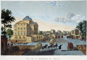The Barrier du Roule, ca. 1820 - em "Vues de Paris" de Courvoisier de Henri Courvoisier-Voisin