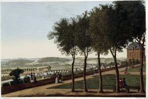 Vista do terraço de St Germain en Laye - em "Vues de Paris" de Courvoisier de Henri Courvoisier-Voisin