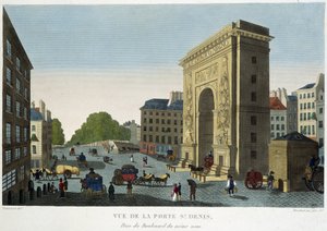 Vista da Porta de Saint-Denis - em "Vues de Paris" de Courvoisier