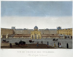Vista do Chateau des Tuileries - em "Vues de Paris" de Courvoisier de Henri Courvoisier-Voisin
