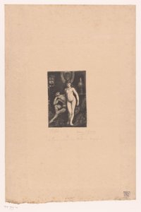 Mulher nua em pé e homem nú sentado de Henri De Groux (signed by artist)
