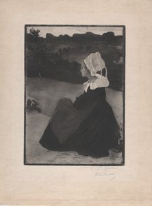 Bretonne assise (Seated Breton Woman) c.1893 (gravura de terra macia & aquatint)