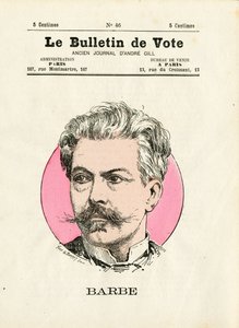 Votação 2ª série, Satirical in Colors: Barba - Ilustração de Henri Demare (1846-1888) de Henri Demare