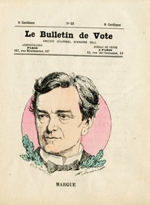 Votação 2ª série, Satirique en Colours: Margue Leon - Ilustração de Henri Demare (1846-1888) de Henri Demare