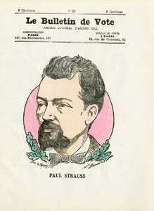 Votação 2ª série, Satirique en Colours: Strauss Paul - Ilustração de Henri Demare (1846-1888) de Henri Demare
