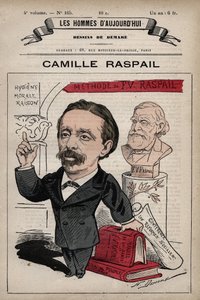 Desenho animado de Camille Raspail 1827-1893 político inglês de 