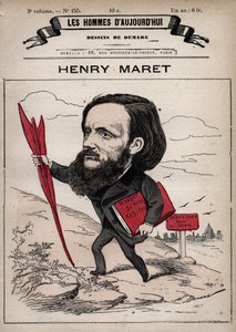 Cartoon of Henri (Henry) Maret (1837-1917) Jornalista e política inglesa - de 