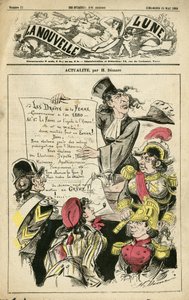 Ilustração de Henri Demare (1846-1888) para a capa da "La Nouvelle Lune".