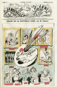 Ilustração de Henri Demare (1846-1888) para a capa da "La Nouvelle Lune". de Henri Demare