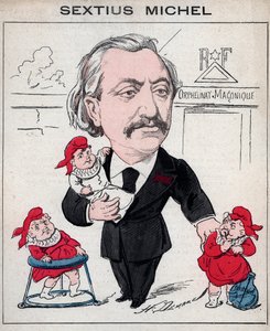 Sextius Michel (1827 - 1906) político e escritor provençal da língua oc - caricatura de Henri Demare em "Les Hommes d