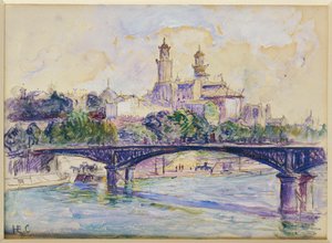 O Sena em frente ao Trocadero de Henri Edmond Cross
