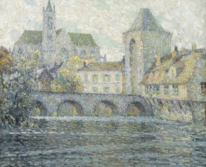 Paisagem de Moret, a Ponte; Paisagem de Moret, Le Pont de Henri Eugene Augustin Le Sidaner