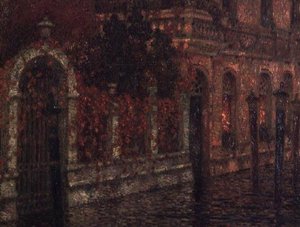 Canal de Veneza (óleo sobre tela) de Henri Eugene Augustin Le Sidaner