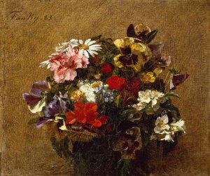 Buquê de flores de Ignace Henri Jean Fantin Latour