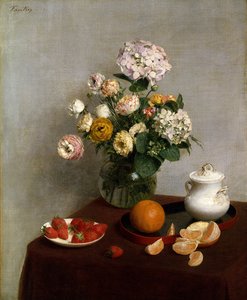 Flores e frutos de Henri Fantin-Latour