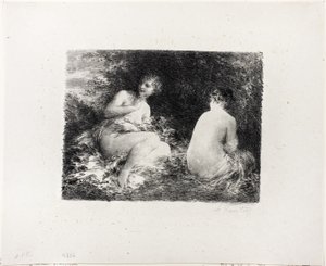 Mulheres de banho, segundo prato médio de Ignace Henri Jean Fantin Latour
