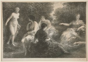 Cinco Ninfas de Ignace Henri Jean Fantin-Latour
